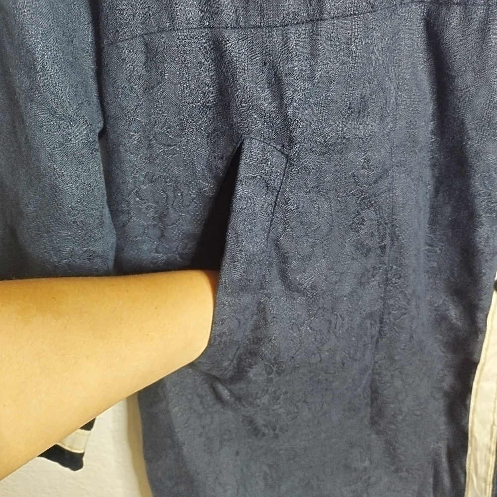 Flax Linen Texted Langenlook Buttoned Long Blazer… - image 4